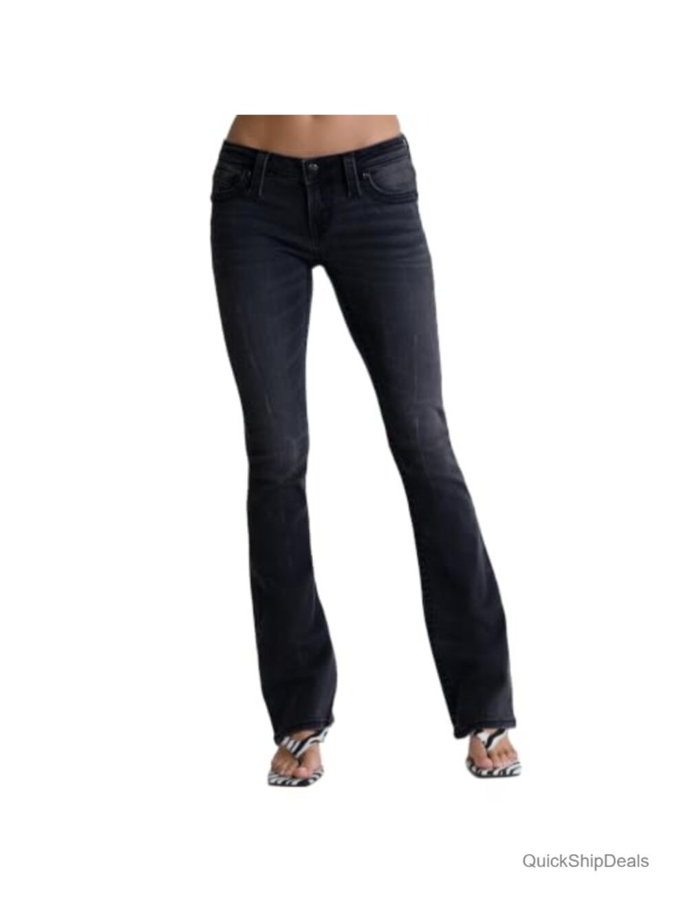 Miss Me Women's Low-Rise Bootcut Jeans Gothic Embroidered Denim
